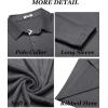 imageCOOFANDY Mens Long Sleeve Polo Shirt Casual Dress Button Polo T Shirt with Pocket Basic Lightweight Collared Golf ShirtDark Grey