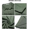 imageCOOFANDY Mens Long Sleeve Polo Shirt Casual Dress Button Polo T Shirt with Pocket Basic Lightweight Collared Golf ShirtDeep Army Green