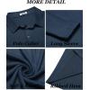 imageCOOFANDY Mens Long Sleeve Polo Shirt Casual Dress Button Polo T Shirt with Pocket Basic Lightweight Collared Golf ShirtDeep Blue
