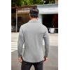 imageCOOFANDY Mens Long Sleeve Polo Shirt Casual Dress Button Polo T Shirt with Pocket Basic Lightweight Collared Golf ShirtGrey