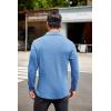 imageCOOFANDY Mens Long Sleeve Polo Shirt Casual Dress Button Polo T Shirt with Pocket Basic Lightweight Collared Golf ShirtLight Blue