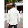 imageCOOFANDY Mens Long Sleeve Polo Shirt Casual Dress Button Polo T Shirt with Pocket Basic Lightweight Collared Golf ShirtWhite