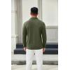 imageCOOFANDY Mens Long Sleeve Polo Shirts Button Casual Tee Collared Work Pullover ShirtsArmy Green