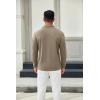 imageCOOFANDY Mens Long Sleeve Polo Shirts Button Casual Tee Collared Work Pullover ShirtsKhaki