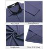 imageCOOFANDY Mens Long Sleeve Polo Shirts Button Casual Tee Collared Work Pullover ShirtsNavy Blue