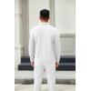 imageCOOFANDY Mens Long Sleeve Polo Shirts Button Casual Tee Collared Work Pullover ShirtsWhite