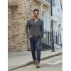 imageCOOFANDY Mens Long Sleeve Polo Shirts Classic Casual Button Polo Tee Lightweight Collared Golf ShirtDark Grey