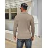imageCOOFANDY Mens Long Sleeve Polo Shirts Classic Casual Button Polo Tee Lightweight Collared Golf ShirtKhaki