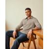 imageCOOFANDY Mens Long Sleeve Polo Shirts Classic Casual Button Polo Tee Lightweight Collared Golf ShirtKhaki