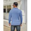 imageCOOFANDY Mens Long Sleeve Polo Shirts Classic Casual Button Polo Tee Lightweight Collared Golf ShirtLight Blue