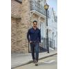 imageCOOFANDY Mens Long Sleeve Polo Shirts Classic Casual Button Polo Tee Lightweight Collared Golf ShirtNavy Blue