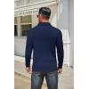 imageCOOFANDY Mens Long Sleeve Polo Shirts Classic Casual Button Polo Tee Lightweight Collared Golf ShirtNavy Blue