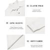 imageCOOFANDY Mens Long Sleeve Polo Shirts Classic Casual Button Polo Tee Lightweight Collared Golf ShirtWhite