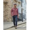 imageCOOFANDY Mens Long Sleeve Polo Shirts Classic Casual Button Polo Tee Lightweight Collared Golf ShirtWine Red