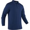imageCOOFANDY Mens Long Sleeve Polo Shirts Quick Dry Moisture Wicking Lightweight Golf Shirts Casual Collared ShirtNavy Blue