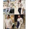 imageCOOFANDY Mens Long Sleeve Shirts Thermal TShirt Slim Fit Crewneck Sweater Knitted Pullover ShirtBeige