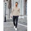 imageCOOFANDY Mens Long Sleeve Shirts Thermal TShirt Slim Fit Crewneck Sweater Knitted Pullover ShirtBeige