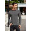 imageCOOFANDY Mens Long Sleeve Shirts Thermal TShirt Slim Fit Crewneck Sweater Knitted Pullover ShirtDark Grey