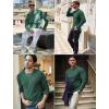 imageCOOFANDY Mens Long Sleeve Shirts Thermal TShirt Slim Fit Crewneck Sweater Knitted Pullover ShirtGreen