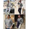 imageCOOFANDY Mens Long Sleeve Shirts Thermal TShirt Slim Fit Crewneck Sweater Knitted Pullover ShirtGrey