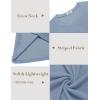 imageCOOFANDY Mens Long Sleeve Shirts Thermal TShirt Slim Fit Crewneck Sweater Knitted Pullover ShirtLight Blue