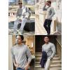 imageCOOFANDY Mens Long Sleeve Shirts Thermal TShirt Slim Fit Crewneck Sweater Knitted Pullover ShirtLight Grey