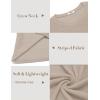 imageCOOFANDY Mens Long Sleeve Shirts Thermal TShirt Slim Fit Crewneck Sweater Knitted Pullover ShirtLight Khaki