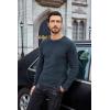 imageCOOFANDY Mens Long Sleeve Shirts Thermal TShirt Slim Fit Crewneck Sweater Knitted Pullover ShirtNavy
