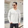 imageCOOFANDY Mens Long Sleeve Shirts Thermal TShirt Slim Fit Crewneck Sweater Knitted Pullover ShirtWhite