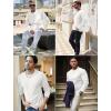 imageCOOFANDY Mens Long Sleeve Shirts Thermal TShirt Slim Fit Crewneck Sweater Knitted Pullover ShirtWhite
