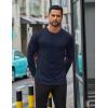 imageCOOFANDY Mens Long Sleeve T Shirts Casual Crew Neck Tee Shirts Lightweight Soft Pullover TopsNavy Blue