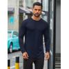 imageCOOFANDY Mens Long Sleeve T Shirts Casual Crew Neck Tee Shirts Lightweight Soft Pullover TopsNavy Blue