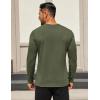 imageCOOFANDY Mens Long Sleeve T Shirts Crew Neck Casual Basic Tee Shirt Lightweight Pullover Shirts1 Packarmy Green