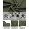 imageCOOFANDY Mens Long Sleeve T Shirts Crew Neck Casual Basic Tee Shirt Lightweight Pullover Shirts1 Packarmy Green