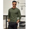 imageCOOFANDY Mens Long Sleeve T Shirts Crew Neck Casual Basic Tee Shirt Lightweight Pullover Shirts1 Packarmy Green