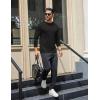 imageCOOFANDY Mens Long Sleeve T Shirts Crew Neck Casual Basic Tee Shirt Lightweight Pullover Shirts1 Packblack
