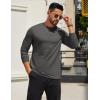 imageCOOFANDY Mens Long Sleeve T Shirts Crew Neck Casual Basic Tee Shirt Lightweight Pullover Shirts1 Packdark Gray