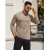 imageCOOFANDY Mens Long Sleeve T Shirts Crew Neck Casual Basic Tee Shirt Lightweight Pullover Shirts1 Packkhaki