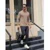 imageCOOFANDY Mens Long Sleeve T Shirts Crew Neck Casual Basic Tee Shirt Lightweight Pullover Shirts1 Packkhaki