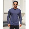 imageCOOFANDY Mens Long Sleeve T Shirts Crew Neck Casual Basic Tee Shirt Lightweight Pullover Shirts1 Packnavy Blue