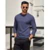 imageCOOFANDY Mens Long Sleeve T Shirts Crew Neck Casual Basic Tee Shirt Lightweight Pullover Shirts1 Packnavy Blue