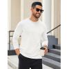 imageCOOFANDY Mens Long Sleeve T Shirts Crew Neck Casual Basic Tee Shirt Lightweight Pullover Shirts1 Packwhite