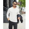 imageCOOFANDY Mens Long Sleeve T Shirts Crew Neck Casual Basic Tee Shirt Lightweight Pullover Shirts1 Packwhite
