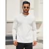 imageCOOFANDY Mens Long Sleeve T Shirts Crew Neck Casual Basic Tee Shirt Lightweight Pullover Shirts1 Packwhite