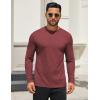 imageCOOFANDY Mens Long Sleeve T Shirts Crew Neck Casual Basic Tee Shirt Lightweight Pullover Shirts1 Packwine Red