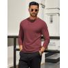 imageCOOFANDY Mens Long Sleeve T Shirts Crew Neck Casual Basic Tee Shirt Lightweight Pullover Shirts1 Packwine Red