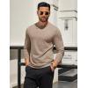 imageCOOFANDY Mens Long Sleeve T Shirts Crew Neck Casual Basic Tee Shirt Lightweight Pullover Shirts3 PackblackDark GrayKhaki