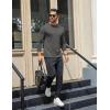 imageCOOFANDY Mens Long Sleeve T Shirts Crew Neck Casual Basic Tee Shirt Lightweight Pullover Shirts3 PackblackDark GrayKhaki