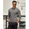 imageCOOFANDY Mens Long Sleeve T Shirts Crew Neck Casual Basic Tee Shirt Lightweight Pullover Shirts3 PackblackLight GrayArmy Green