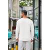 imageCOOFANDY Mens Long Sleeve Tee Shirts Crew Neck T Shirt Solid Casual Basic Tees Soft Stretch TShirtsAll White